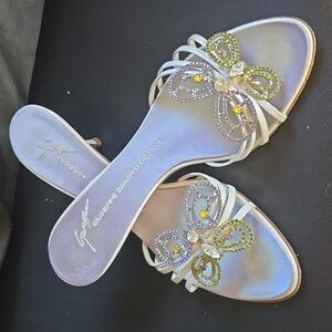Giuseppe Zanotti jeweled butterfly sandals